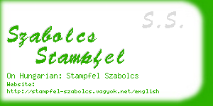 szabolcs stampfel business card